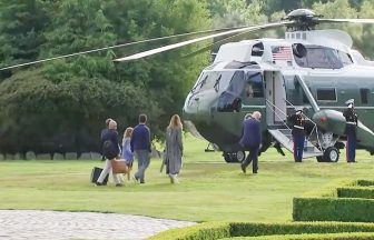 Trump in Scotland: Donald Trump departs Scotland aboard Air Force One 