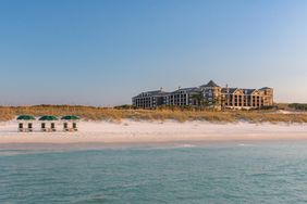 View of The Henderson and beach from the water