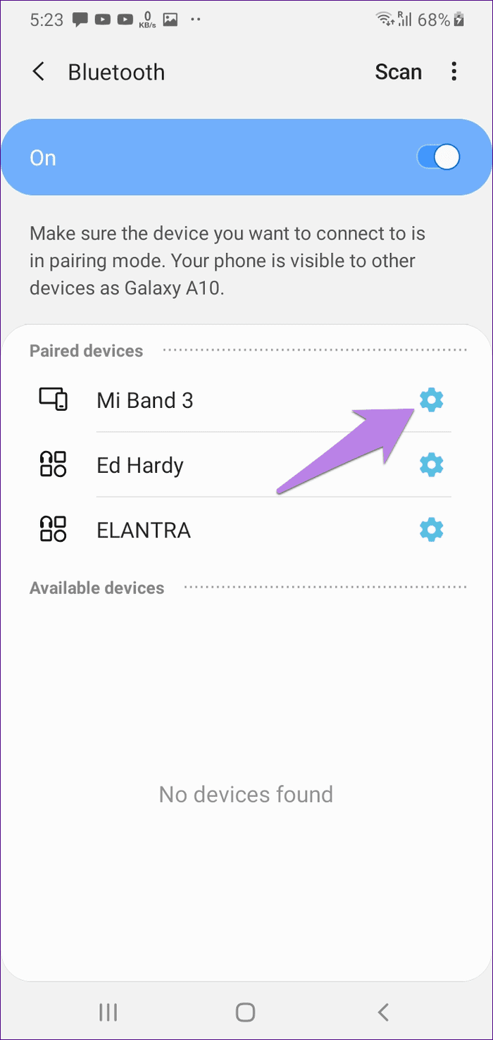 Cannot pair mi band 4