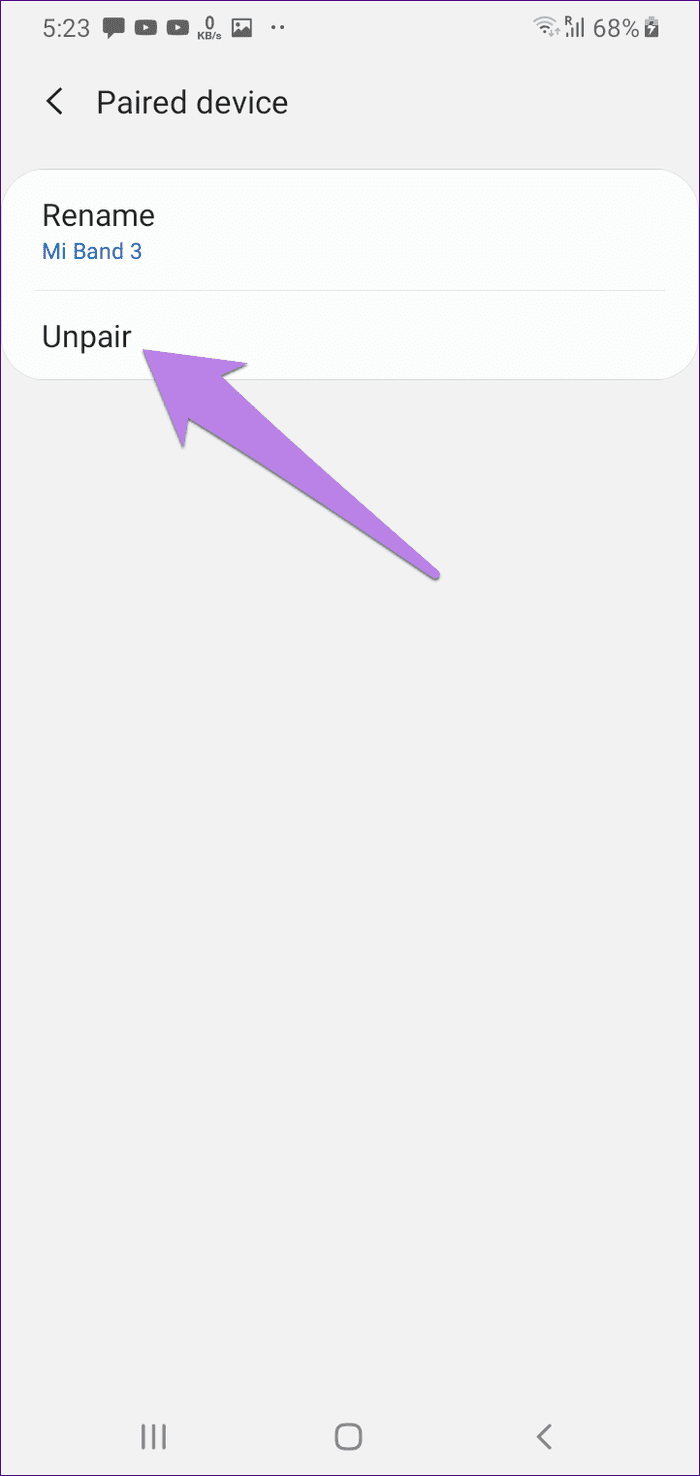 Cannot pair mi band 5