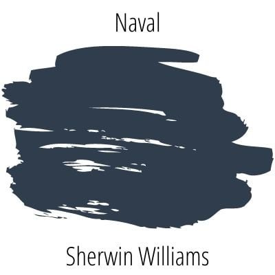 paint swatch of Sherwin Williams Naval